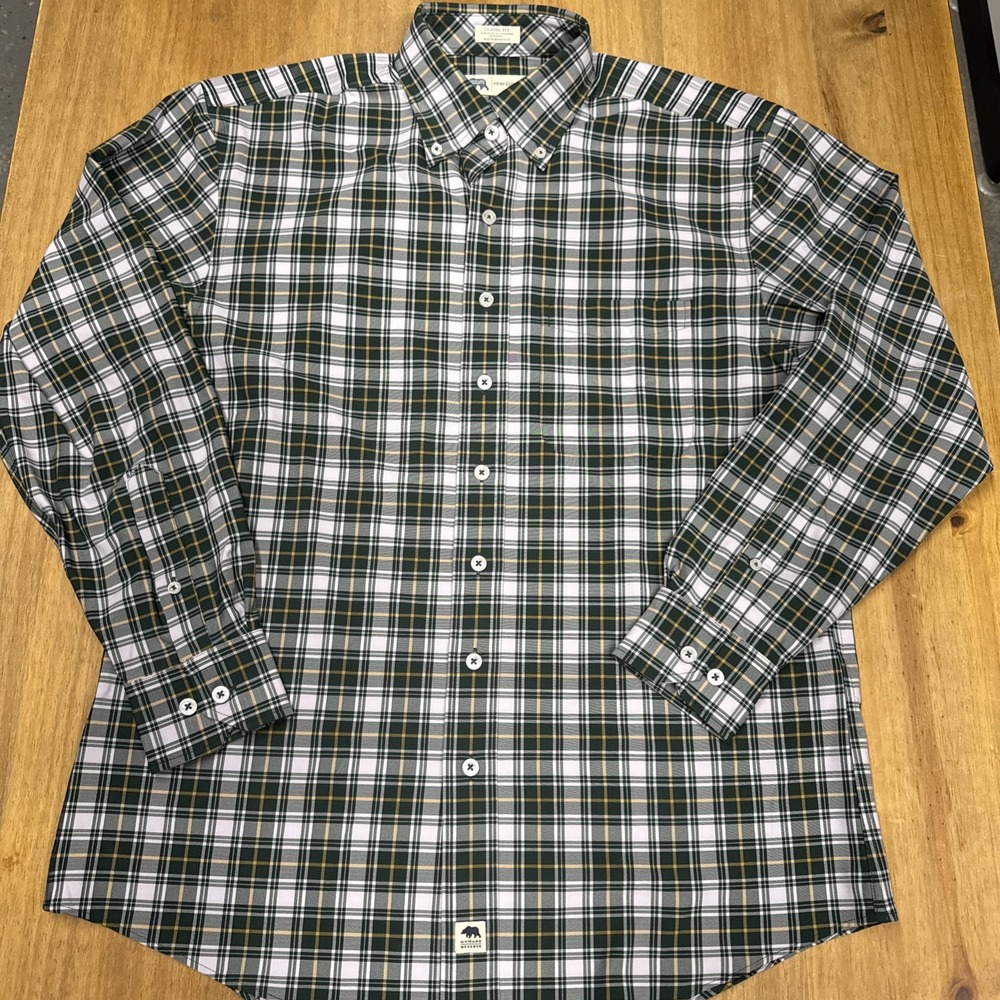 Onward Reserve Performance Fit Long Sleeve Button Down Plaid Shirt Men's‎ Small
